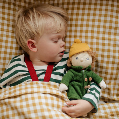 Olli Ella Stoffpuppe Dress Me Dinky Charlie Chestnut Grün