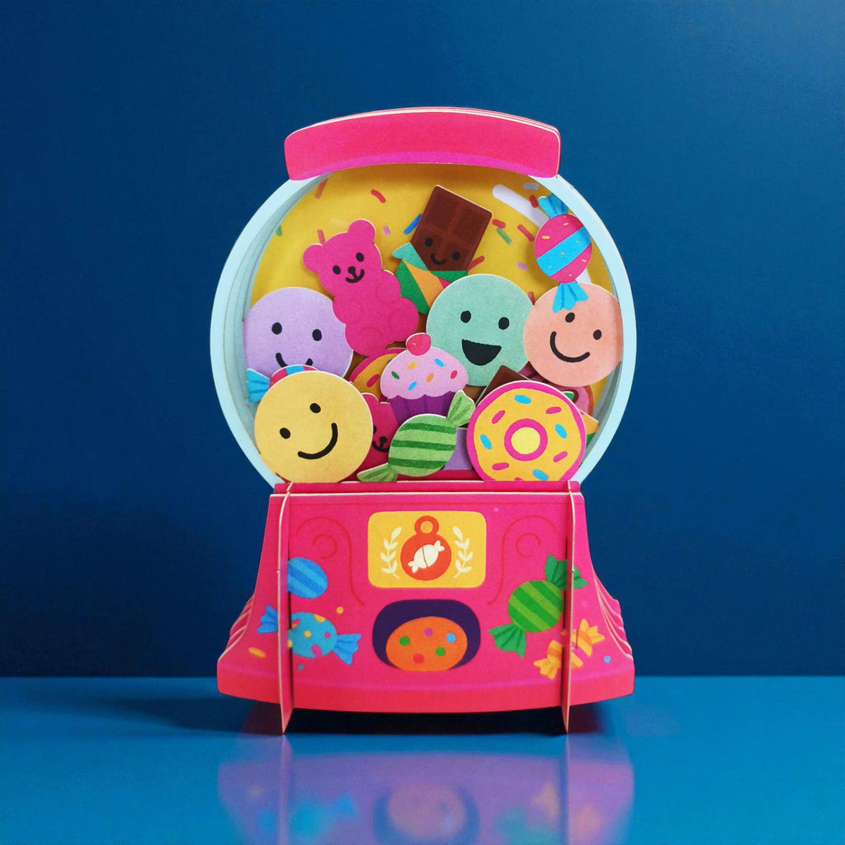 3D-Pop-up-Karte Kaugummiautomat