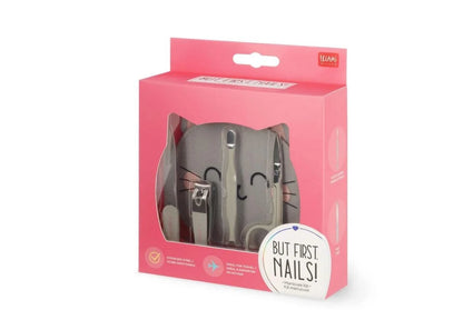 Legami Maniküre Set KATZE Schere, Knipser, Feile und Hautschieber