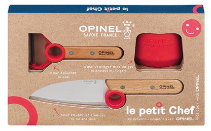 Opinel LE PETIT CHEF Kinder Küchen-Set, 3-teilig