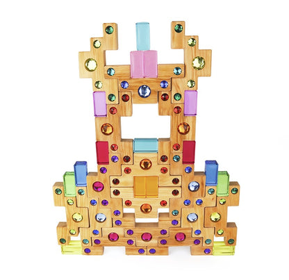 Bauspiel Farbtreppe mit Lichtbauquadern 32 Teile