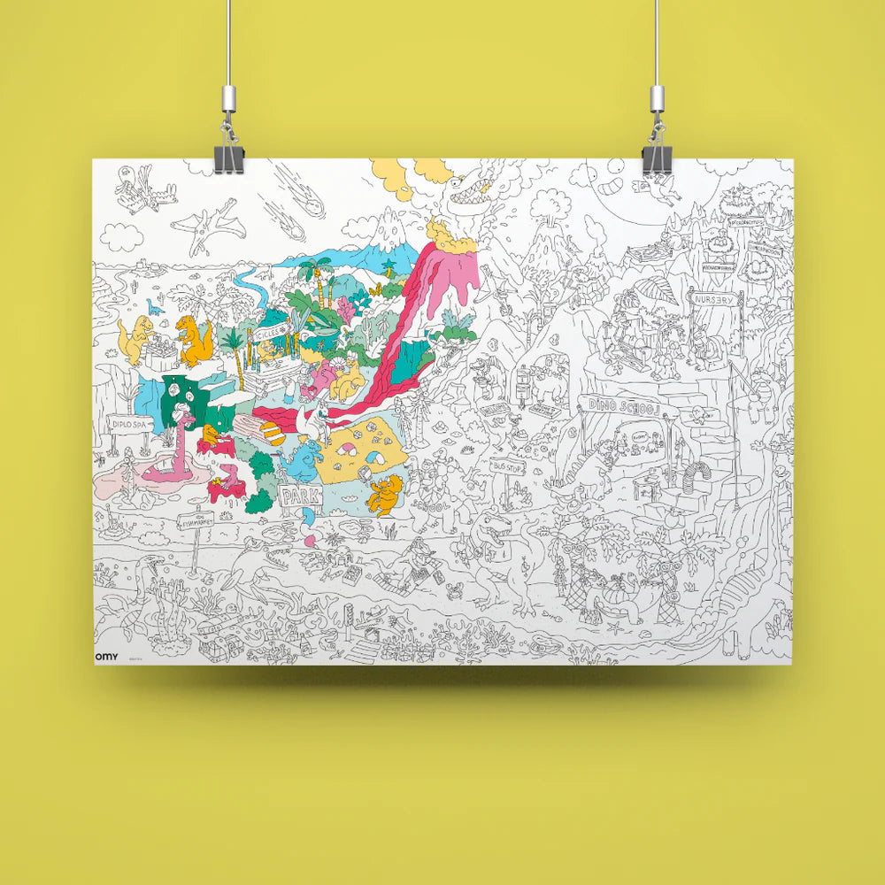 Omy Dinos Riesenposter zum Ausmalen