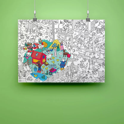 Omy Bauernhof - Riesen-Ausmalposter zum Ausmalen