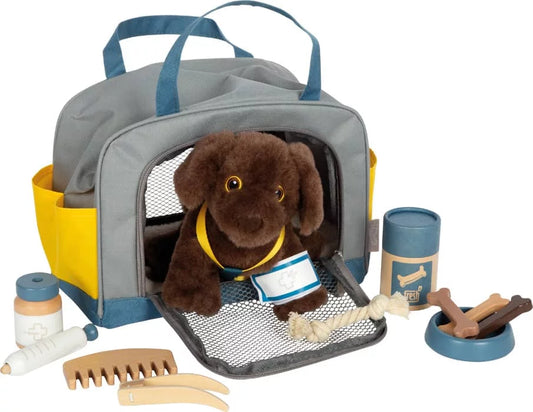 Small Foot Hund mit Tasche und Pflegeset