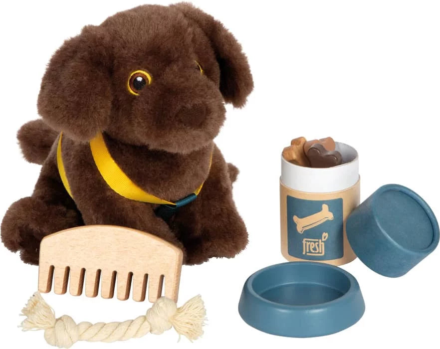 Small Foot Hund mit Tasche und Pflegeset