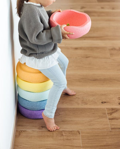 Stapelstein Original rainbow pastel 6er Set