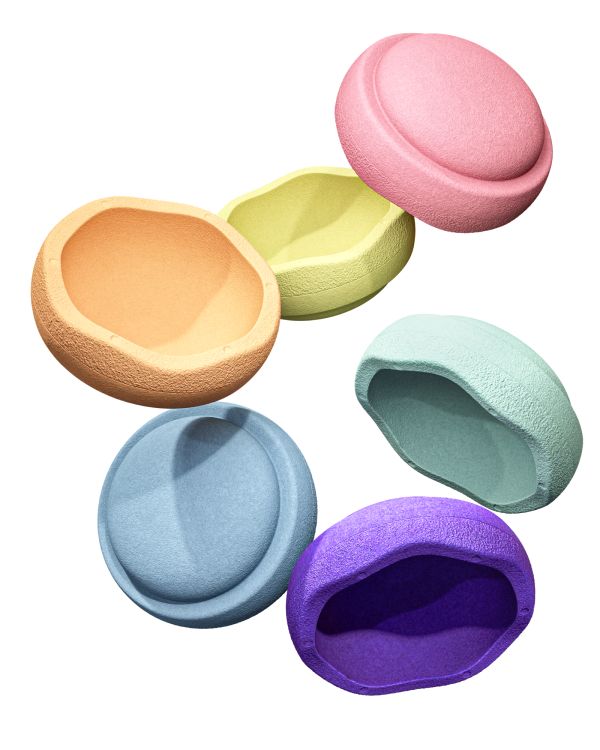 Stapelstein Original rainbow pastel 6er Set