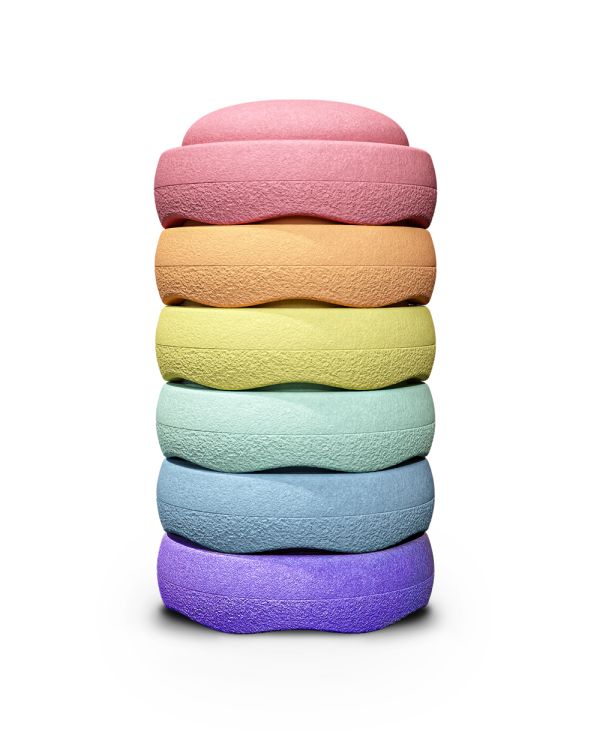 Stapelstein Original rainbow pastel 6er Set